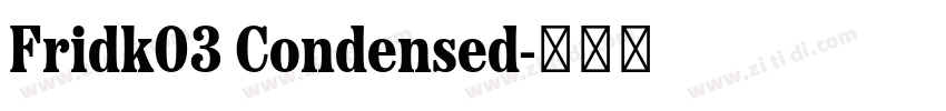 Fridk03 Condensed字体转换